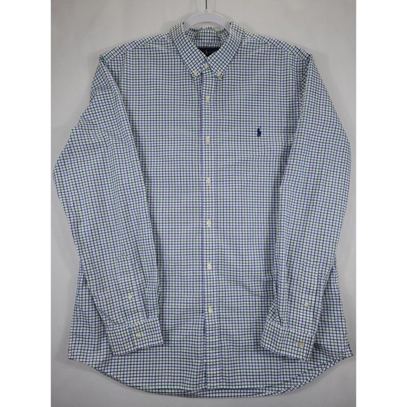 Polo Ralph Lauren Men’s Slim Fit Long Sleeve‎ Button Down Shirt Size 2XL Stretch - Picture 1 of 7
